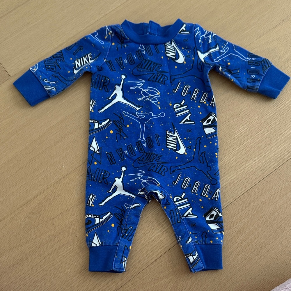 Nike Jordan Blue Logo Baby One-Piece